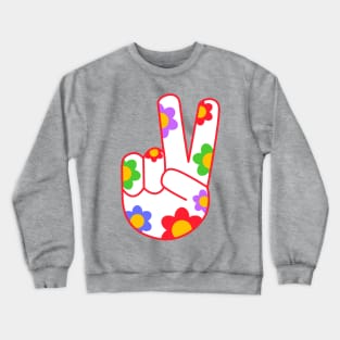 Floral Peace Sign Crewneck Sweatshirt